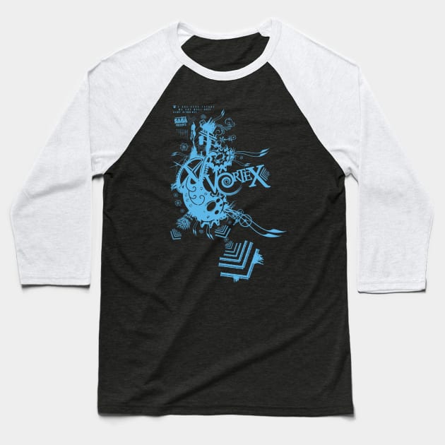 VORTEX DARK FUTURE Baseball T-Shirt by Mighty Mike Saga